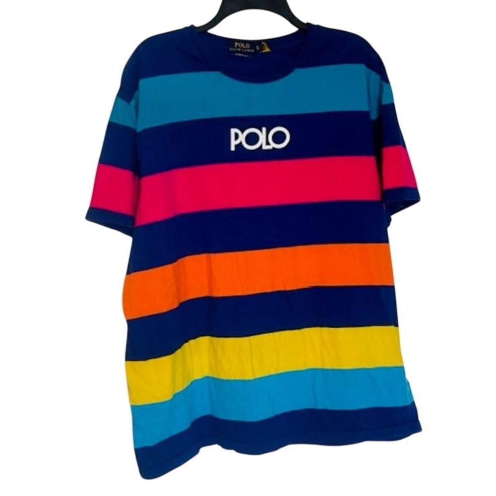 POLO RALPH LAUREN CLASSIC FIT STRIPED COTTON JERSEY T-SHIRT XL - Picture 2 of 3